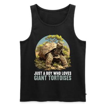 Giant tortoises Giant tortoise - Men's Premium Organic Tank Top - black - Front - AI Model Male 178 light (178cm)