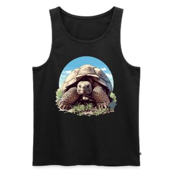 Giant tortoises Giant tortoise - Men's Premium Organic Tank Top - black - Front - AI Model Male 178 light (178cm)