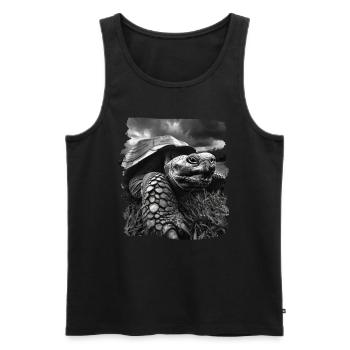 Giant tortoises Giant tortoise - Men's Premium Organic Tank Top - black - Front - AI Model Male 178 light (178cm)