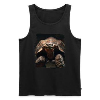 Giant tortoises Giant tortoise - Men's Premium Organic Tank Top - black - Front - AI Model Male 178 light (178cm)