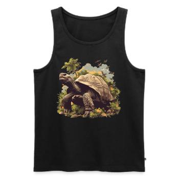 Giant tortoises Giant tortoise - Men's Premium Organic Tank Top - black - Front - AI Model Male 178 light (178cm)