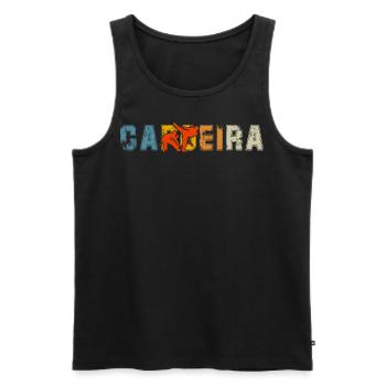 Capoeira - Débardeur bio Premium Homme - noir - Devant - AI Model Male 178 light (178cm)