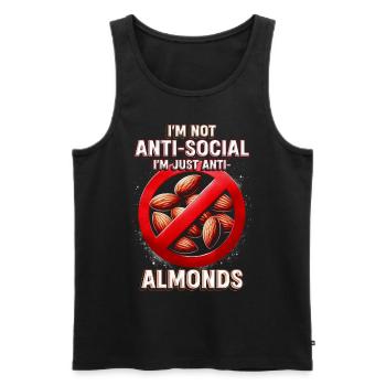 Almond allergy I'm Just Anti Almonds - Men's Premium Organic Tank Top - black - Front - AI Model Male 178 light (178cm)