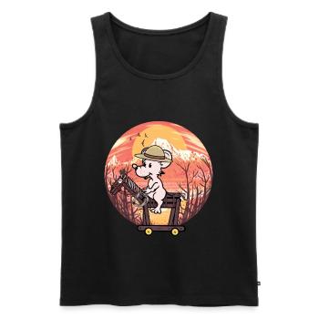Wilder Westen Maus Reiter Pferd Pferde - Männer Premium Bio Tank Top - Schwarz - Vorne - Michal (187cm)