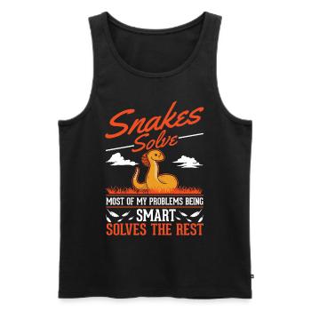 Snakes Owner Corn Snake Snake - Men's Premium Organic Tank Top - black - Front - AI Model Male 178 light (178cm)