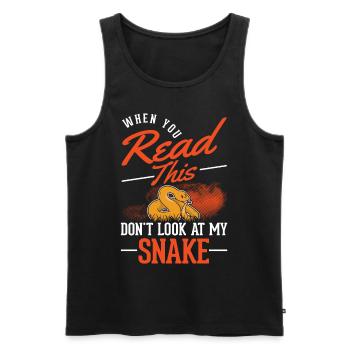 Snakes Owner Corn Snake Snake - Men's Premium Organic Tank Top - black - Front - AI Model Male 178 light (178cm)