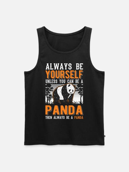 Always be yourself Panda - Men's Premium Organic Tank Top - black