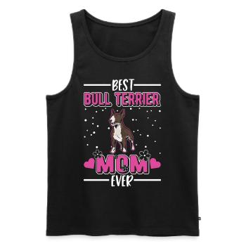 Bull Terrier Mom Miniature Bull Terrier - Men's Premium Organic Tank Top - black - Front - Michal (187cm)