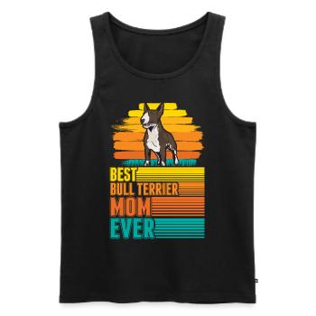 Bull Terrier Mom Miniature Bull Terrier - Men's Premium Organic Tank Top - black - Front - Michal (187cm)