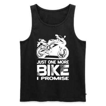 Juste une moto de plus que je promets à la moto - Débardeur bio Premium Homme - noir - Devant - Michal (187cm)