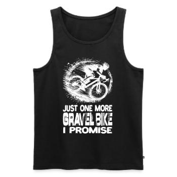 Encore un vélo de gravier Je promets des vélos de gravier - Débardeur bio Premium Homme - noir - Devant - Michal (187cm)