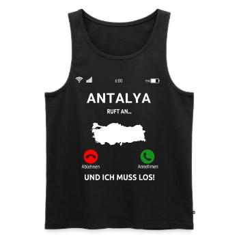 Antalya Urlaub Türkei Idee - Männer Premium Bio Tank Top - Schwarz - Vorne - AI Model Male 178 light (178cm)