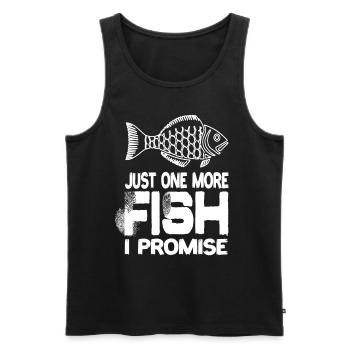 Just One More Fish I Promise Fish Animal Fish - Men's Premium Organic Tank Top - black - Front - AI Model Male 178 light (178cm)