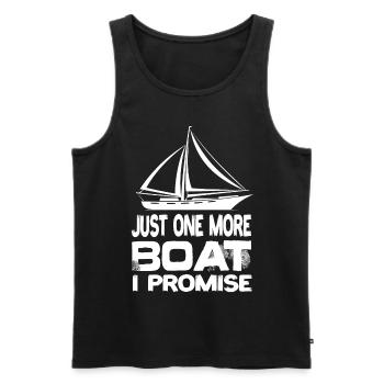 Just One More Boat I Promise Sailing Sailing Yacht - Men's Premium Organic Tank Top - black - Front - Michal (187cm)