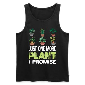 Just One More Plant I Promise Pflanze Pflanzen - Men's Premium Organic Tank Top - black - Front - Michal (187cm)
