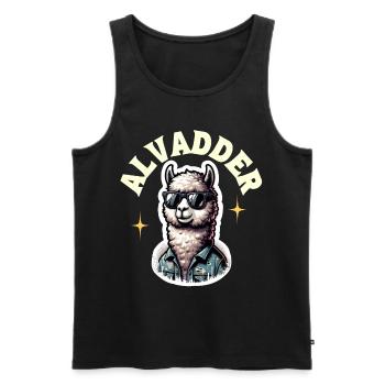 Alvadder Alpaka Papa Vater Vatertag - Männer Premium Bio Tank Top - Schwarz - Vorne - Michal (187cm)