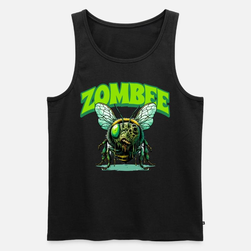 Zombie Biene Zombee - Männer Premium Bio Tank Top - Schwarz