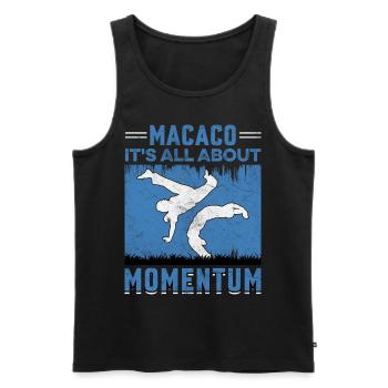 Macaco it's all about Momentum - Men's Premium Organic Tank Top - black - Front - Michal (187cm)