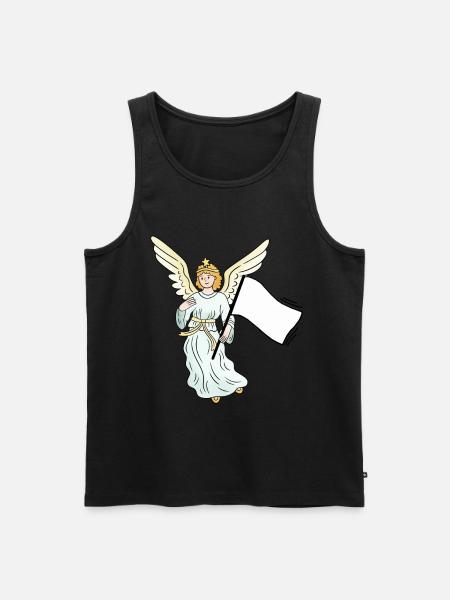 Angel World Peace Flag Peace - Herre Premium økologisk tanktop - sort