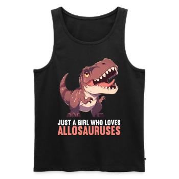 Allosaurier Allosaurus - Männer Premium Bio Tank Top - Schwarz - Vorne - AI Model Male 178 light (178cm)