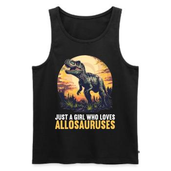 Allosaurier Allosaurus - Männer Premium Bio Tank Top - Schwarz - Vorne - AI Model Male 178 light (178cm)