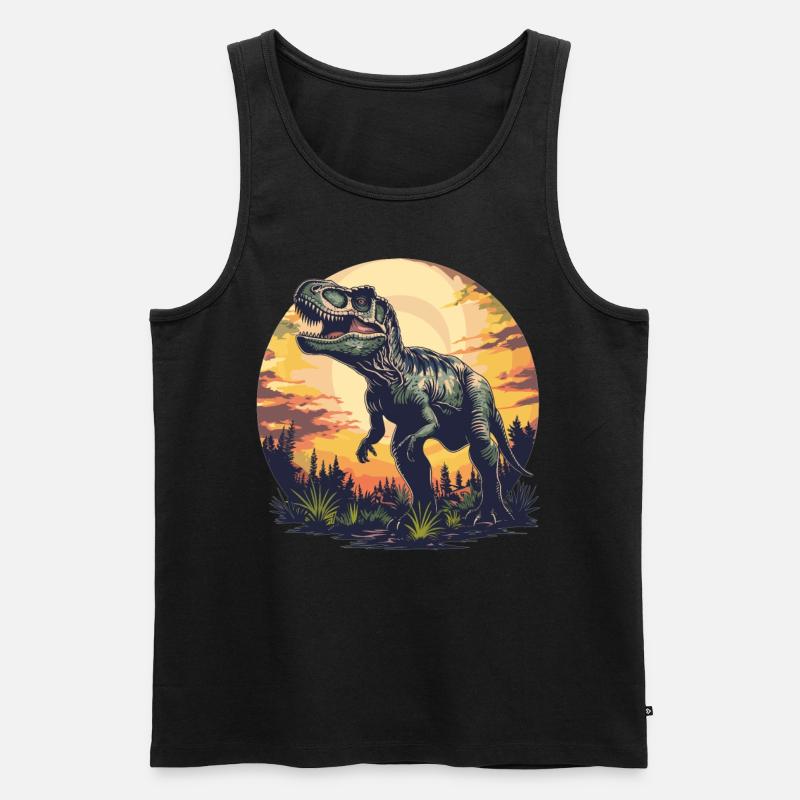 Allosaurier Allosaurus - Männer Premium Bio Tank Top - Schwarz