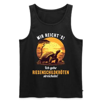 Giant tortoises Giant tortoise - Men's Premium Organic Tank Top - black - Front - AI Model Male 178 light (178cm)