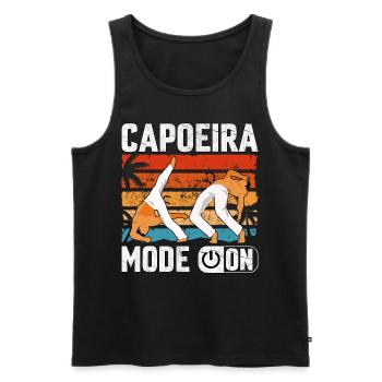 Mode Capoeira activé - Débardeur bio Premium Homme - noir - Devant - Michal (187cm)