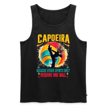 Capoeira because other sport only require one ball - Men's Premium Organic Tank Top - black - Front - Michal (187cm)