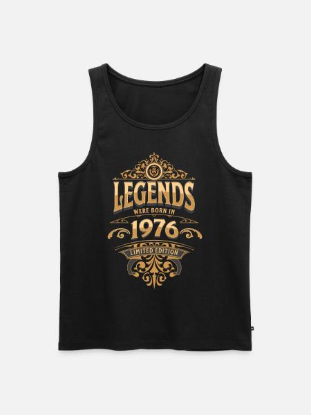 1976 Légende Anniversaire 1976 Année de naissance - Débardeur bio Premium Homme - noir
