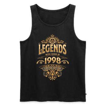 1998 Légende Anniversaire 1998 Année de naissance - Débardeur bio Premium Homme - noir - Devant - Michal (187cm)