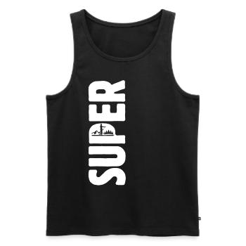 SUPER, Stand up paddling, SUP - Men's Premium Organic Tank Top - black - Front - Michal (187cm)
