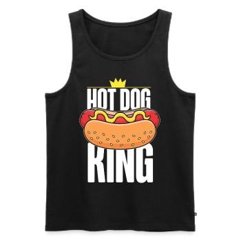 Hot Dog Adult King Hot Dog King - Männer Premium Bio Tank Top - Schwarz - Vorne - Michal (187cm)