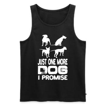 Juste un chien de plus que je promets aux chiens Chien de compagnie - Débardeur bio Premium Homme - noir - Devant - Michal (187cm)