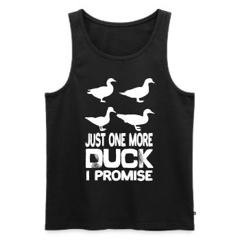 Juste un canard de plus, je promets des canards, des animaux - Débardeur bio Premium Homme - noir - Devant - Michal (187cm)