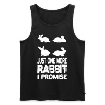 Juste un lapin de plus, je vous promets l’élevage de lapins - Débardeur bio Premium Homme - noir - Devant - Michal (187cm)