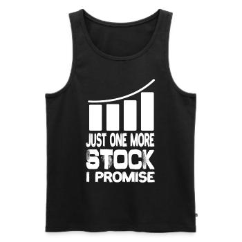 Juste une action de plus que je promets Actifs boursiers - Débardeur bio Premium Homme - noir - Devant - Michal (187cm)