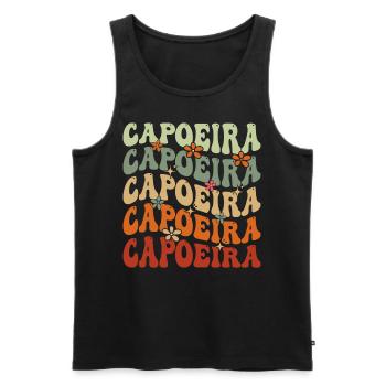 Capoeira - Débardeur bio Premium Homme - noir - Devant - AI Model Male 178 light (178cm)