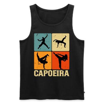 Capoeira - Men's Premium Organic Tank Top - black - Front - Michal (187cm)