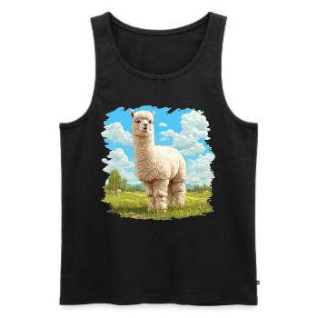 Alpaca Alpacas Alpaca - Men's Premium Organic Tank Top - black - Front - AI Model Male 178 light (178cm)