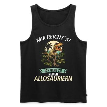 Allosaurier Allosaurus - Männer Premium Bio Tank Top - Schwarz - Vorne - AI Model Male 178 light (178cm)