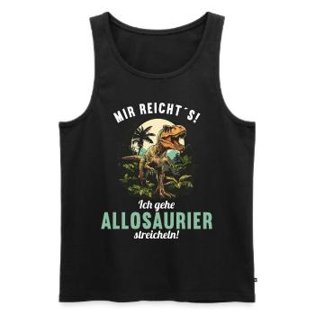 Allosaurier Allosaurus - Männer Premium Bio Tank Top - Schwarz - Vorne - AI Model Male 178 light (178cm)