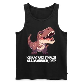Allosaurier Allosaurus - Männer Premium Bio Tank Top - Schwarz - Vorne - AI Model Male 178 light (178cm)