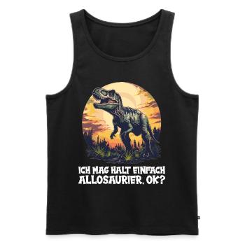 Allosaurier Allosaurus - Männer Premium Bio Tank Top - Schwarz - Vorne - AI Model Male 178 light (178cm)