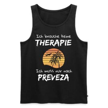 Preveza Griechenland Urlaub Idee - Männer Premium Bio Tank Top - Schwarz - Vorne - Michal (187cm)