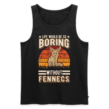 Fennec Gift Fennec Desert Fox - Men's Premium Organic Tank Top - black - Front - Michal (187cm)