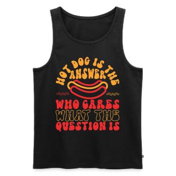 Hot Dog Adult Hot Dog Is The - Men's Premium Organic Tank Top - black - Front - Michal (187cm)