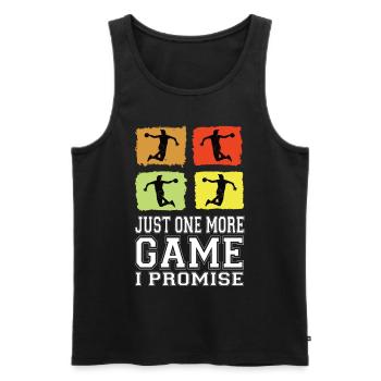 Just One More Game I Promise Handball Handballer - Men's Premium Organic Tank Top - black - Front - AI Model Male 178 light (178cm)