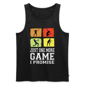 Just One More Game I Promise Volleyball Women - Men's Premium Organic Tank Top - black - Front - AI Model Male 178 light (178cm)
