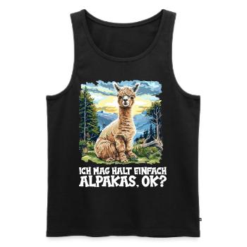 Alpaca Alpacas Alpaca - Men's Premium Organic Tank Top - black - Front - AI Model Male 178 light (178cm)